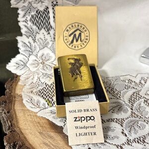 Solid Brass Windproof Lighter Zippo/Marlboro